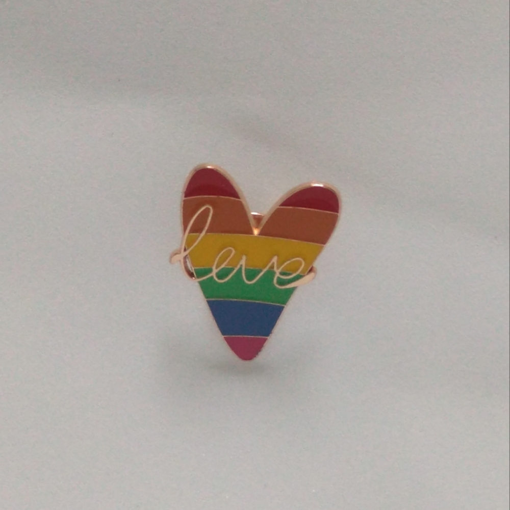 🧁 3/$30 Heart Pride Love Enamel Pin NEW
